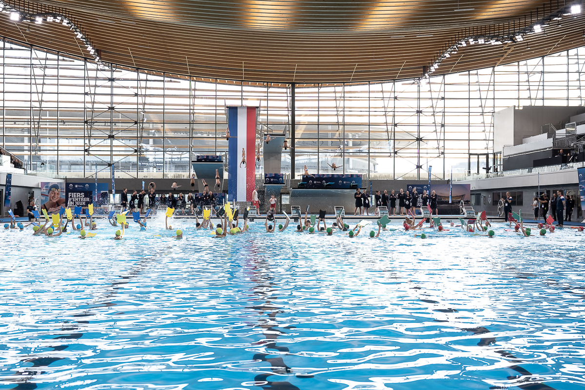 Le Centre Aquatique Olympique de Saint-Denis de la Métropole du Grand Paris inauguré par un spectacle orchestré par Hopscotch Event